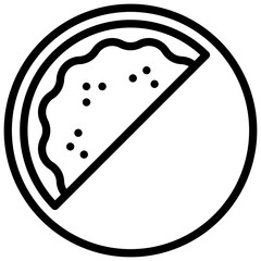 Watermelon. Editable stroke vector icon.