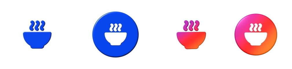 bowl steam phosphor 3D icon