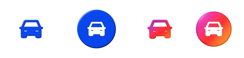 car phosphor 3D icon