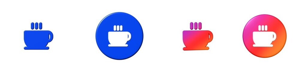 coffee phosphor 3D icon