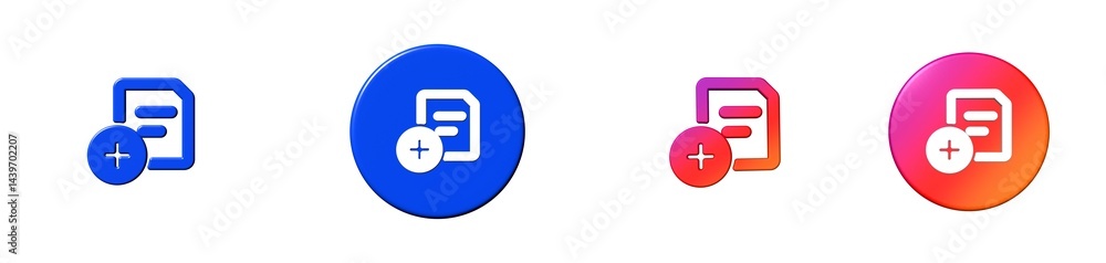 Poster common file text files folders 3d icon