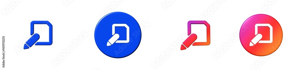 Poster common file files folders 3d icon