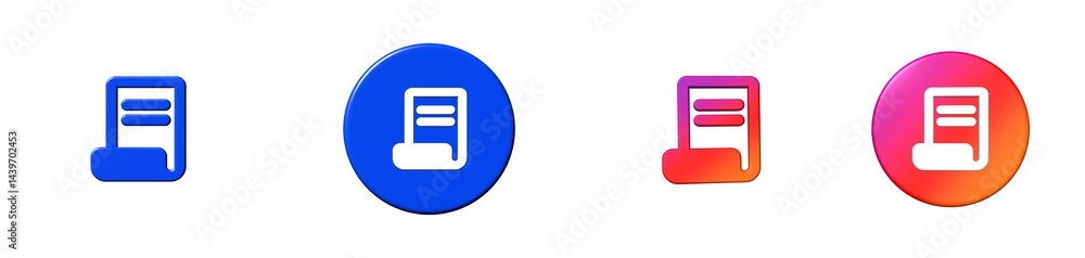 Aufkleber contract text formatting 3d icon