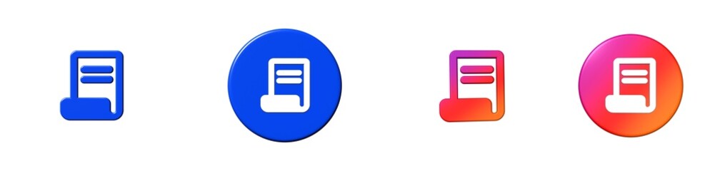 contract text formatting 3D icon