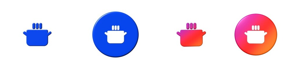 cooking pot phosphor 3D icon