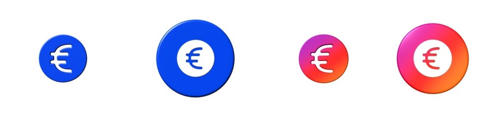 currency euro money payments finance 3D icon