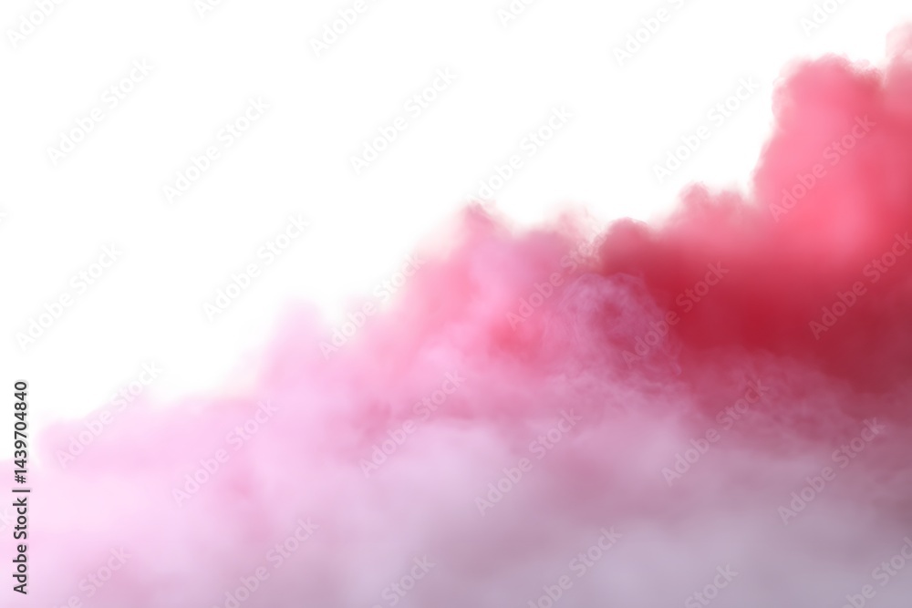 Poster dynamic gradient smoke transition from deep red to soft pink abstract art digital design ethereal at