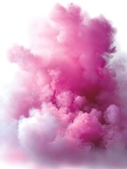 Naklejka premium Dynamic magenta smoke explosion studio setting high-resolution image artistic environment close-up view abstract concept