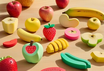 Incredibly detailed artwork that mimics real fruits, capturing their texture, color, and lifelike appearance beautifully.

