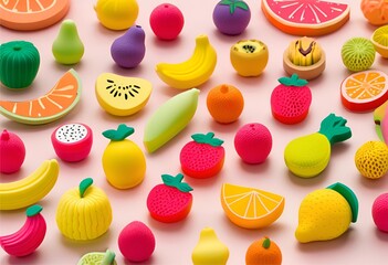 Incredibly detailed artwork that mimics real fruits, capturing their texture, color, and lifelike appearance beautifully.
