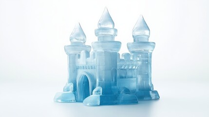 Elegant Ice Castle Sculpture with Tower and Archway Design