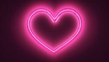 Glowing pink neon heart shape (1)
