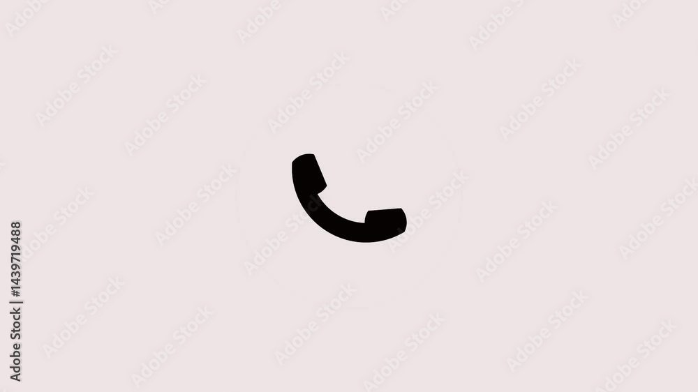 Poster modern animation of a calling icon, featuring smooth radio wave effects in the background. the incom