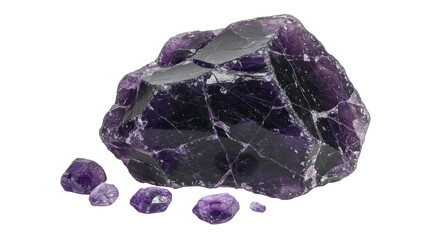 Isolated Amethyst Stone