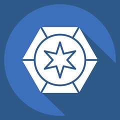 Icon Astrology. related to Astrology symbol. long shadow style. design editable