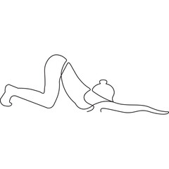 Yoga Pose Line Art