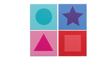 Isolated geometric shapes