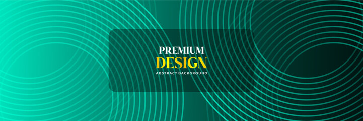 Modern Abstract Green Circular Lines and Dotted Halftone Background
