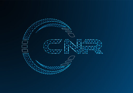 CNR low poly letter logo vector design. CNR lower poly logo design.