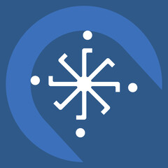 Icon Symbol Astrology. related to Astrology symbol. long shadow style. design editable