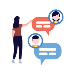  Phone chat Vector illustration which can easily modify or edit