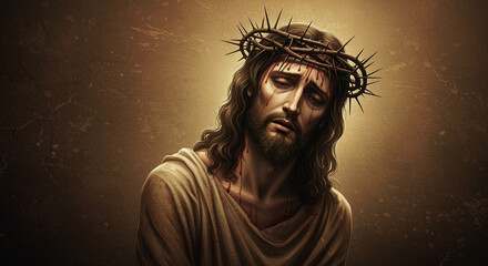 Jesus Christ Portrait suffering