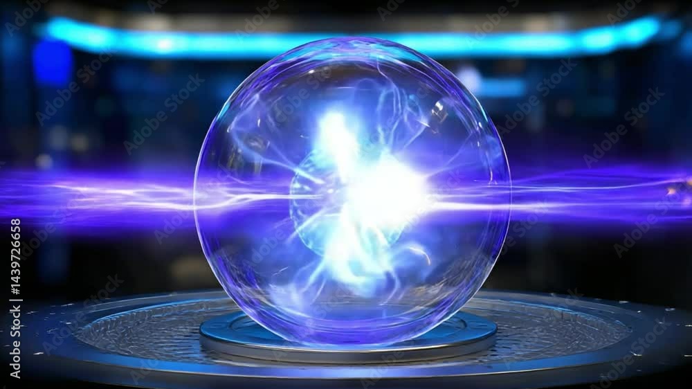 Aufkleber scientific hologram showcasing advanced technology in a laboratory setting with dynamic energy