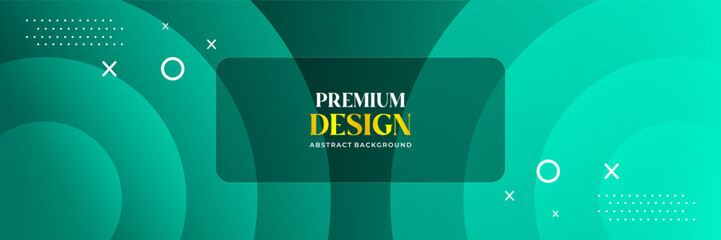 Elegant Premium Green Abstract Background with Soft Circular Waves
