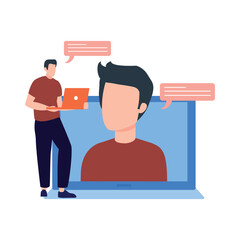 Online chat Vector illustration which can easily modify or edit