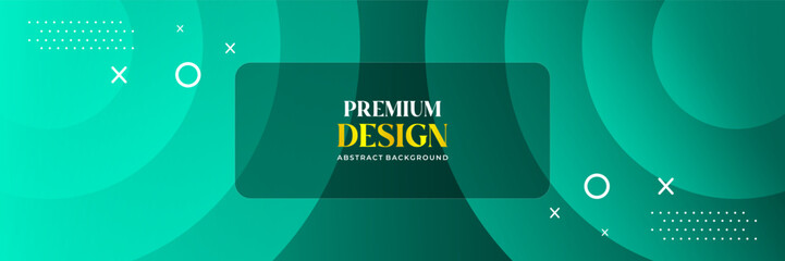 Elegant Premium Green Abstract Background with Soft Circular Waves