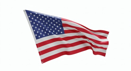 Obraz premium American flag isolated on white