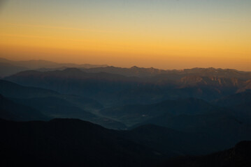 sunrise over mountains