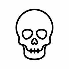 Fototapeta premium Simple Line Drawing Skull Icon
