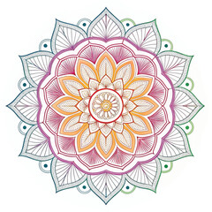 Intricate Black and White Mandala Design for Yoga, Meditation, and Decorative Art