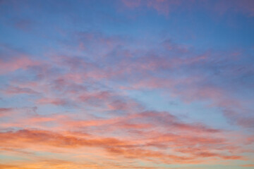 Pastel Colored Sunset Sky