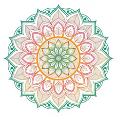 Intricate Black and White Mandala Design for Yoga, Meditation, and Decorative Art