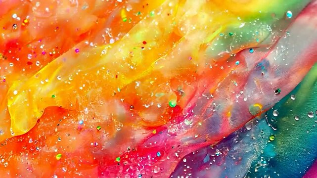 Colorful slime texture with glitter.