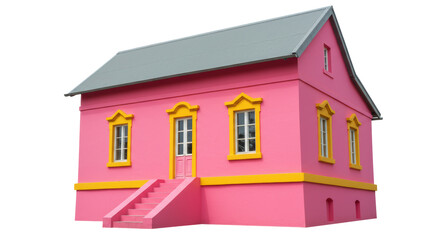Isolated pink house