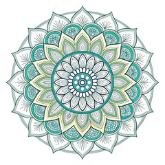 Intricate Black and White Mandala Design for Yoga, Meditation, and Decorative Art