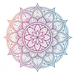 Intricate Black and White Mandala Design for Yoga, Meditation, and Decorative Art