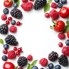 berries on white background