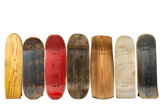 Vintage Retro Boards Isolated On White Background.