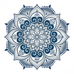 Intricate Black and White Mandala Design for Yoga, Meditation, and Decorative Art