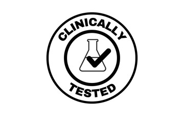 Clinically tested stamp for advertising, marketing and promotion concept  