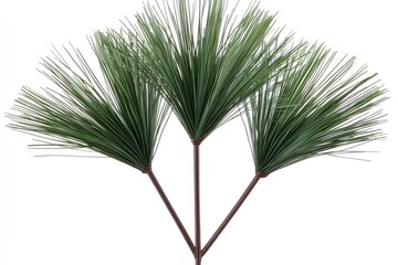 Artificial pine spray, three stems, lush green foliage