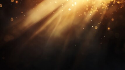 Fototapeta premium Luminous golden light flare with warm hues, creating a vibrant and cinematic composition,