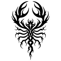 Obraz premium Black scorpion tattoo design for t-shirt or print 