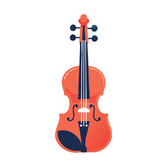 Fototapeta premium Elegant Orange Violin Illustration for Musical Performances and Instrument Practice