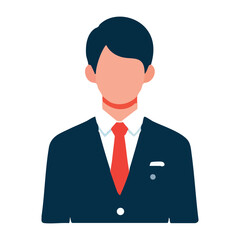 Anonymous businessman icon in dark suit professional appearance vector