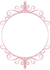 Circle Vintage Elegant Frame 
